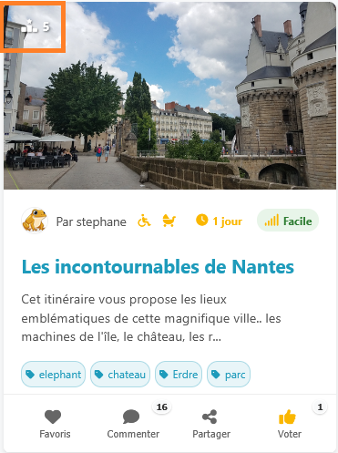 Capture : carte itineraire